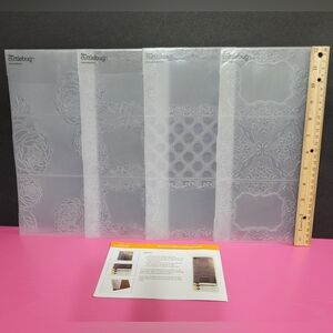 Anna Griffin Terrific Tri-folds Embossing Folders.  Set Of 4.